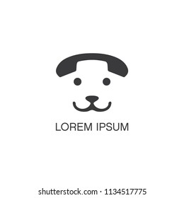 dog logo icon vector design, petshop on call