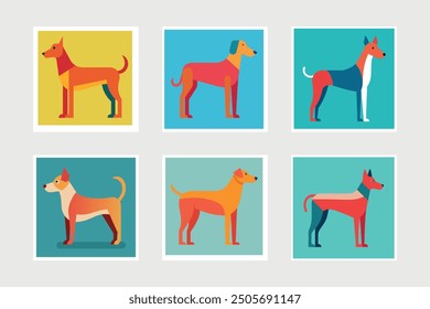 Dog logo icon vector illustration.