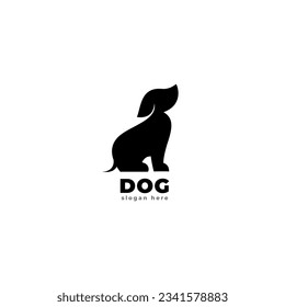 plantilla vectorial de icono de logotipo de perro