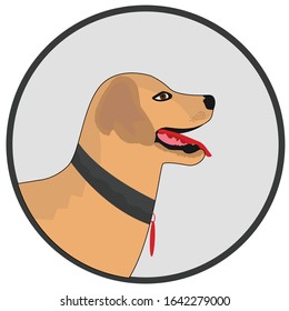 Dog logo illustration simple clip art