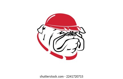 Dog logo illustration vector Free Vector