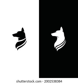 dog logo inspiration design .	
