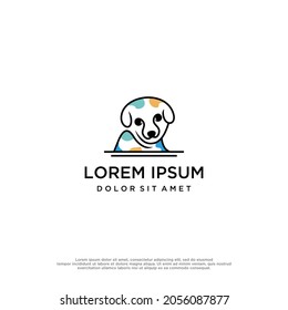 Dog logo inspiration design tamplate	