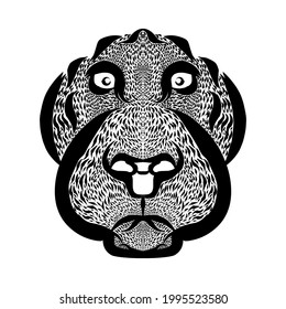 Logo del perro aislado en un fondo blanco