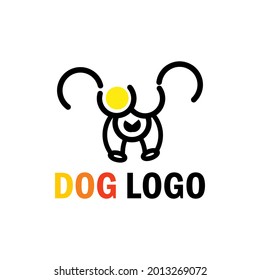 Logo del perro aislado en un fondo blanco