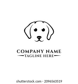 DOG LOGO LINE ART SIMPLE AND MODERN