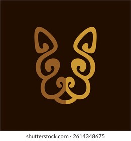 Dog logo modern style design new vector