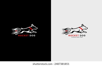 Dog logo, motor bike dog, bicycle dog, rocker dog speed logo sample pet fun animal