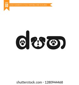 dog logo negative space