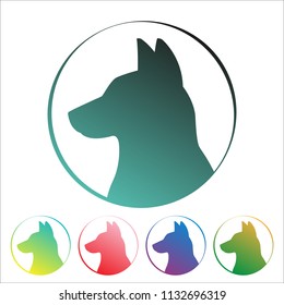 Dog logo on white background