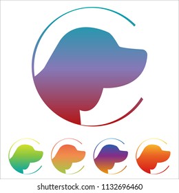 Dog logo on white background