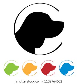 Dog logo on white background