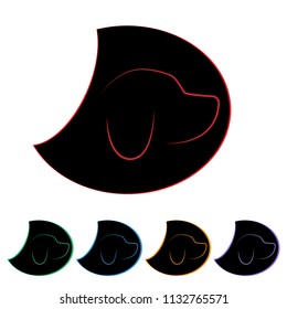 Dog logo on white background