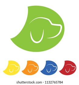 Dog logo on white background