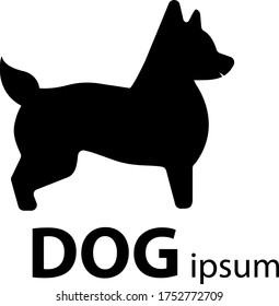 Dog logo on a white background