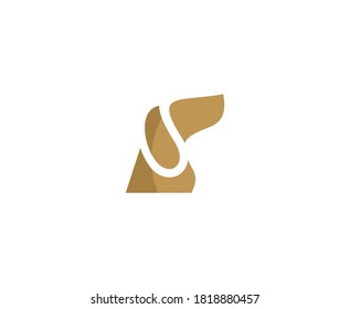 Icono de vector de mascota del logotipo del perro 