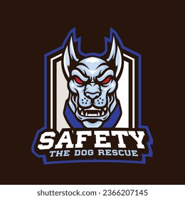 plantilla de diseño de rescate del logotipo del perro