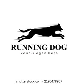 Dog Logo Running Fast Silhouette Vector Stock Vector (Royalty Free ...