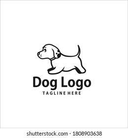 vector de icono de silueta de logotipo de perro