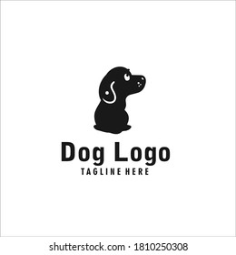 dog logo silhouette icon vector	
