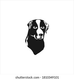 dog logo silhouette icon vector