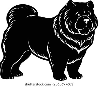 Dog logo silhouette vector art design on white background.