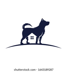 dog logo silhouette vector image