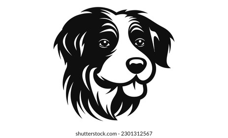 Dog logo silhouette. Vector pet icon isolated on white background.