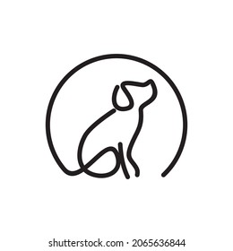 logotipo de perro, sencillo y limpio