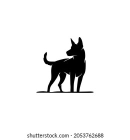 dog logo simple clean and elegance