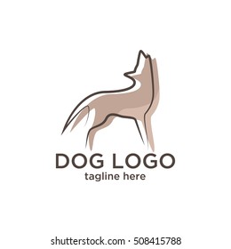 Dog logo simple and modern