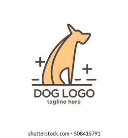 Dog logo simple and modern