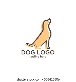 Dog logo simple and modern