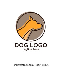 Dog logo simple and modern