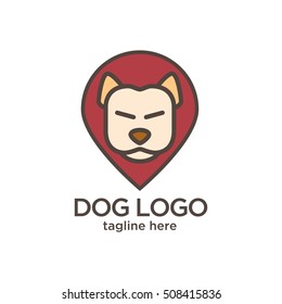 Dog logo simple and modern