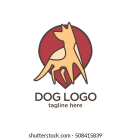 Dog logo simple and modern