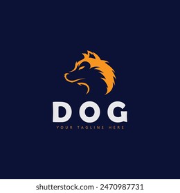 The dog logo with a simple and modern design makes the design elegant and graceful