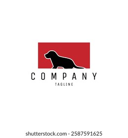 dog logo sitting silhouette vector. premium simple design. best for logo, badge, emblem, icon, sticker design. available in eps 10