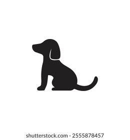 dog logo symbol and icon, pet and animal. Vector silhouette of dog. Cat or dog paw icon. Paw icon. Dog, cat paw icon. Zoo, vet logo element. Paw print vector symbol. Vector illustration. Eps 10