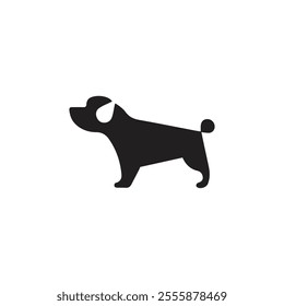 dog logo symbol and icon, pet and animal. Vector silhouette of dog. Cat or dog paw icon. Paw icon. Dog, cat paw icon. Zoo, vet logo element. Paw print vector symbol. Vector illustration. Eps 10