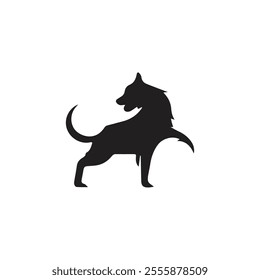 dog logo symbol and icon, pet and animal. Vector silhouette of dog. Cat or dog paw icon. Paw icon. Dog, cat paw icon. Zoo, vet logo element. Paw print vector symbol. Vector illustration. Eps 10