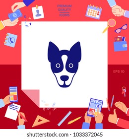 Dog - logo, symbol, protect sign
