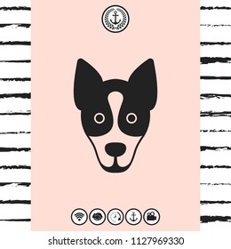 Dog - logo, symbol, protect sign