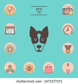 Dog - logo, symbol, protect sign. Graphic elements for your design