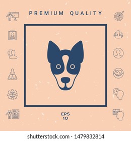Dog - logo, symbol, protect sign. Graphic elements for your design