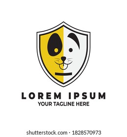 Dog logo symbol. Dog safe security label