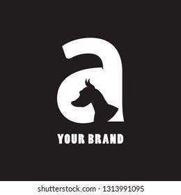 A dog logo template