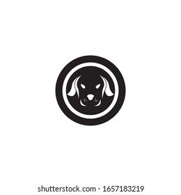 Diseño de icono vectorial de la plantilla de logotipo de perro