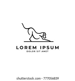 Dog logo template vector icon illustration