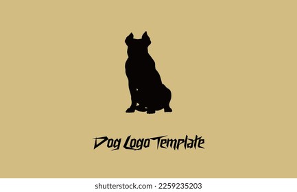 diseño de ilustración vectorial de logotipo de perro
